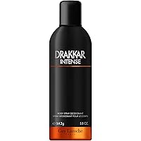 Guy Laroche | Drakkar Intense Body Spray for Men, Aromatic Fougere Fragrance | 150ml - 5.1Oz