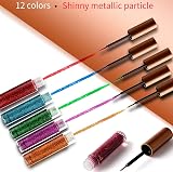OCHILIMA Glitter Liquid Eyeliner Waterproof Long Lasting Shimmer Metallic Makeup view 5