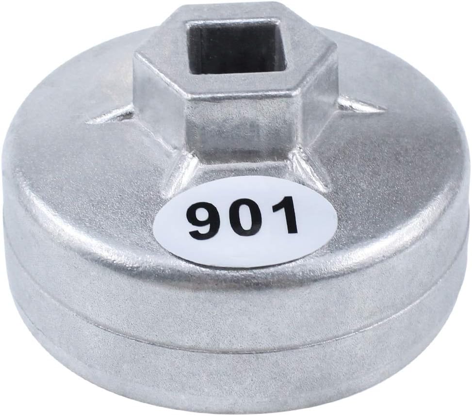 Cyleto 14 Flutes 65mm Oil Filter Cap Wrench Car Socket Remover Tool Socket Cap Removal Wrench for Toyota A8 Honda Nissan Bluebird