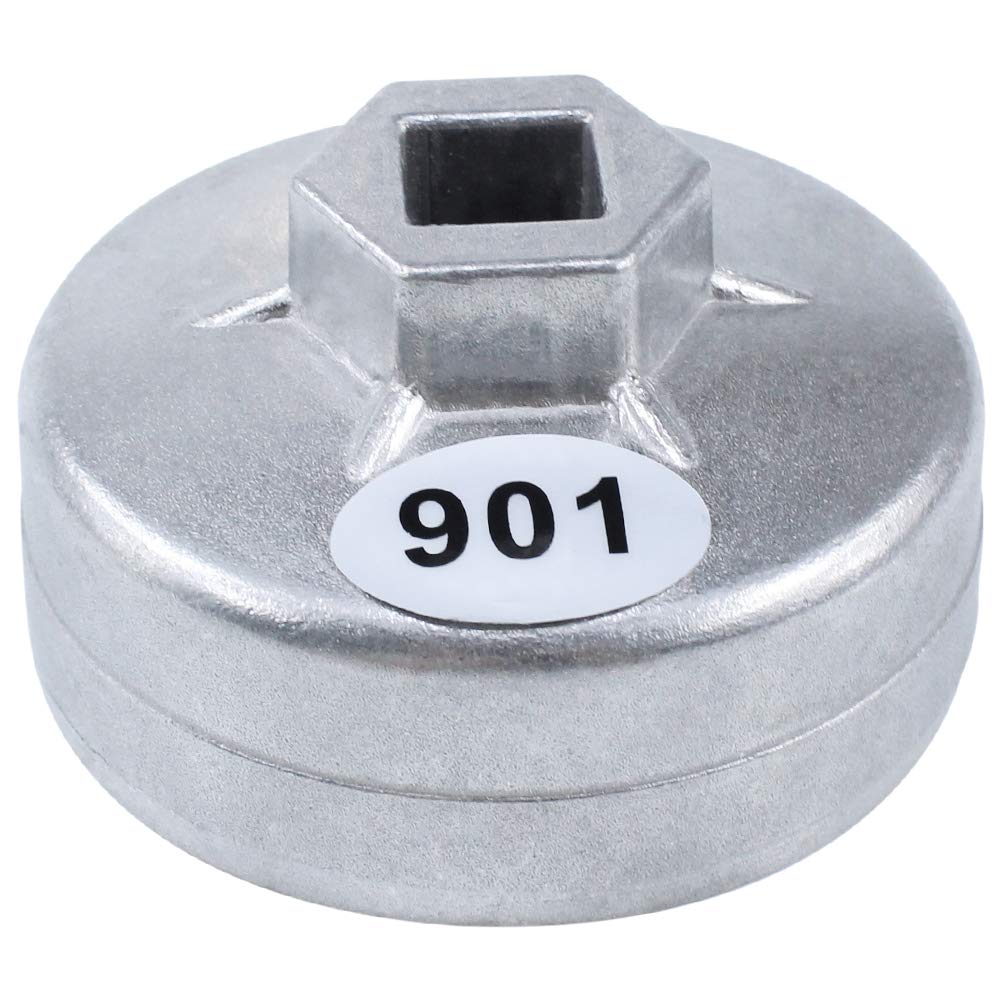 Cyleto 14 Flutes 65mm Oil Filter Cap Wrench Car Socket Remover Tool Socket Cap Removal Wrench for Toyota A8 Honda Nissan Bluebird