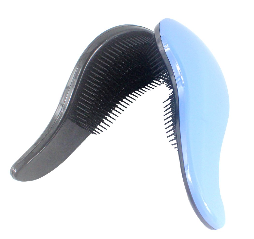 Xiaoyu 2PCS Hair Comb or Brush, No More Tangle, Adults & Kids, Black & Light Blue