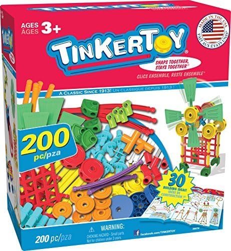 Tinkertoy 30 Model, 200 Piece, Super Building Set by Tinkertoy