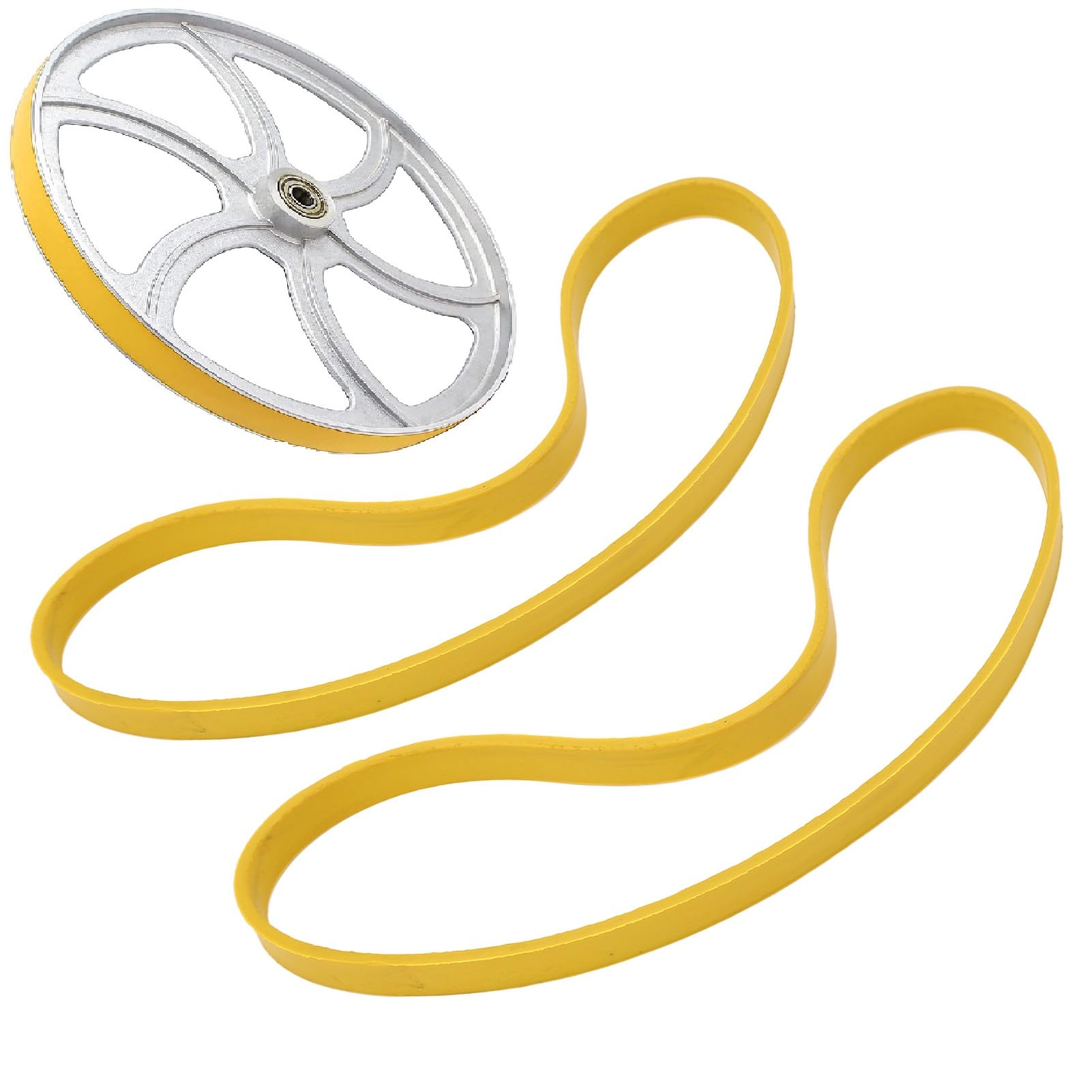 Photo 1 of 2 Pack 10" x 0.5" x 0.13" Band Saw Tires, Compatible with Delta, Jet, Grizzly, and Powermatic - No Need Needed (10 Inch Wheel)