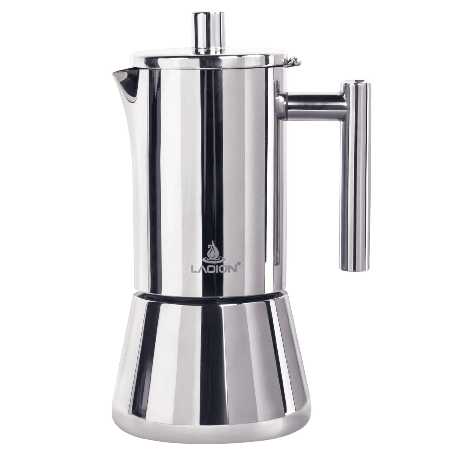 Photo 1 of LAOION Stovetop Espresso Maker, 12Cup 17.5 oz Moka Pot, Stainless Steel Cuban and Italian Coffee Maker for Cafetera Cubana, Greca De Cafe Induction Stovetop Compatible, Coffee Gift for Home Travel