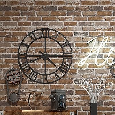 Okydoky Brown Brick Peel Stick Wallpaper Self Adhesive Vinyl Waterproof Vintage
