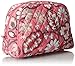 Vera Bradley Women's Cotton Large Zip Cosmetic Makeup Organizer Bag, Blush Pink, One Size