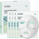 ROOTIO Vegan Collagen Deep Boosting Mask, Hydrating Overnight Face Mask, Pore Minimizing, Elasticity, Firming, Sleeping Hydrogel Mask for Glass Skin, Korean Skincare (1.41oz x 4ea)