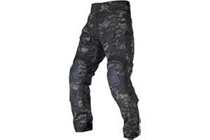 VOTAGOO Combat Pants with Knee Pads, G3 Hunting Camo Pants for Men Tactical Military Paintball Trousers Airsoft Gear