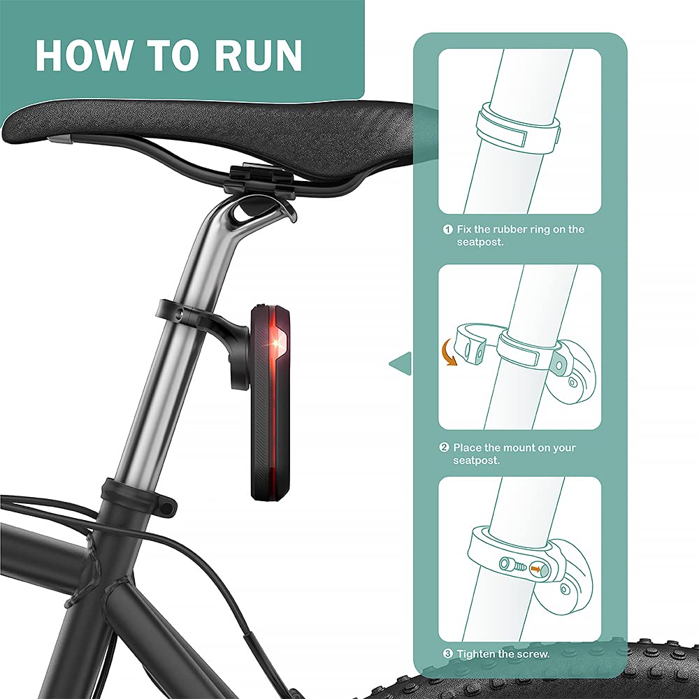 TUSITA Seat Post Quarter Turn Mount Compatible with Garmin Varia RTL510 RTL515 RVR315 Rearview - Fit 27.2mm 30.9mm 31.6mm Bars Seatpost