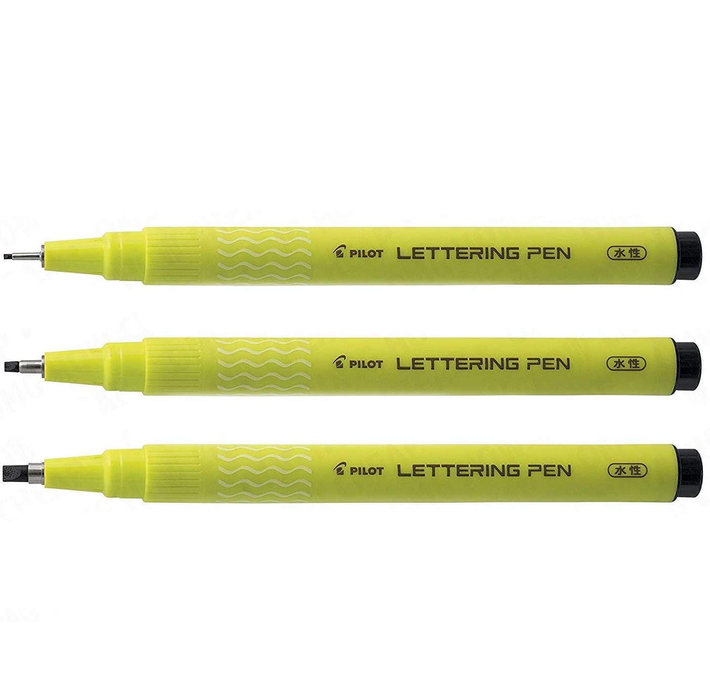 Pilot DR Lettering Pen for Calligraphy - Full Set of 3-1.0mm, 2.0mm, and 3.0mm