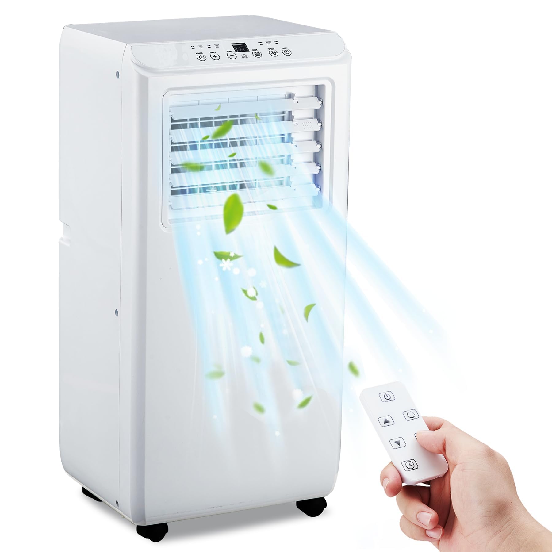 Photo 1 of 10000 BTU Portable Air Conditioner, Quiet and Energy Efficient Portable AC Unit with Fan, Dehumidifier, Remote, 24Hour Timer, Cools Spaces up to 450 Sq.Ft for Home, Office, Bedroom