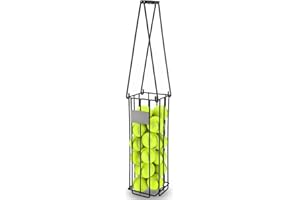 TOBWOLF Portable Tennis Ball Hopper Basket, Pickleball & Tennis Ball Collector, Pickup Retriever with Handle for Easy Pickup 