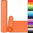 Orange Gift Wrapping Paper, 15"x900" Solid Color Art Poster Construction Bulletin Board Craft Decorative Paper Roll, Perfect for Halloween, Christmas, Eid, Anniversary, Wedding, Birthday 80GSM 55LB