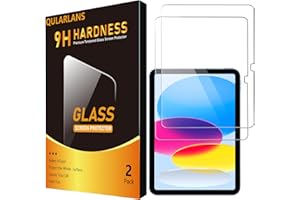 Qularlans 2 Pack Screen Protector for iPad 10th Generation (10.9 Inch 2022, Model A2696/A2757/A2777), Anti-Scratch 9H Hardness Tempered Glass Film