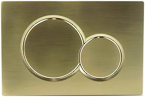 VALLVATER Dual-Flush Actuator Plate Compatible with Geberit 115.770.46.6, Brushed Gold