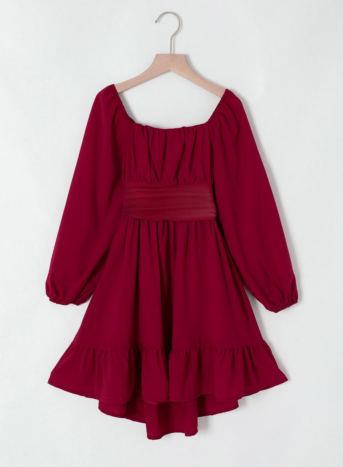 blibean Girls Long Sleeve Tie Back Dress Tween Fall Off Shoulder Dress Size 6-15 Years