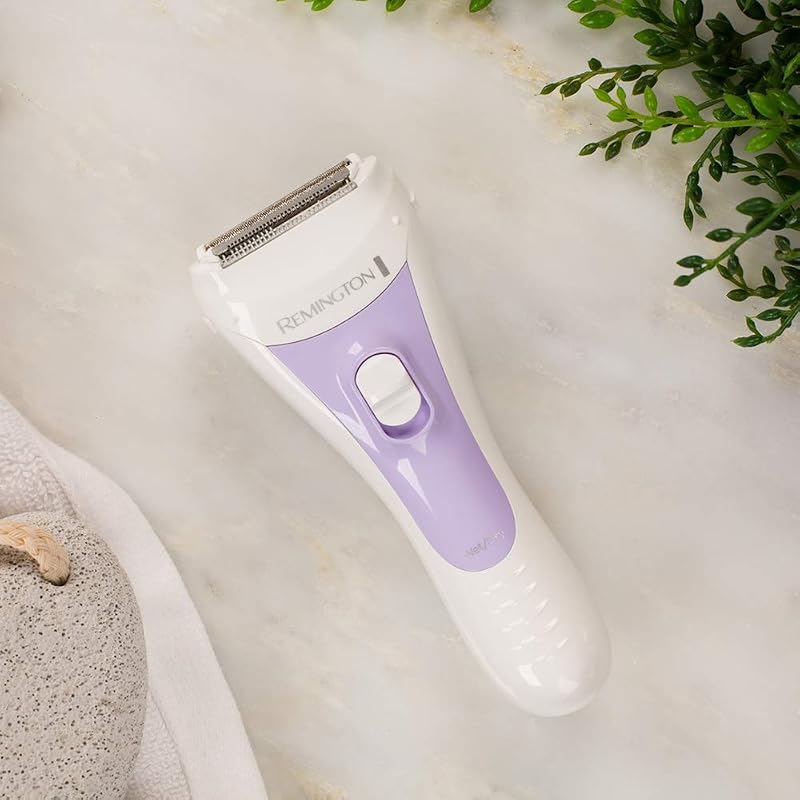 Depiladora Mujer Smooth & Silky, Afeitadora Femenina, Depiladora Eléctrica Inalámbrica, Cabezal Zona Bikini, Resistente al Agua, Funciona con Pilas, Neceser y Cepillo Limpiador, WSF5060