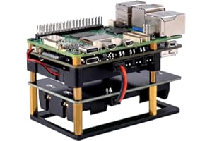 GeeekPi UPS Gen 6 Power Supply Uninterruptible UPS HAT for Raspberry Pi 5/4B, with Aluminum Heatsink