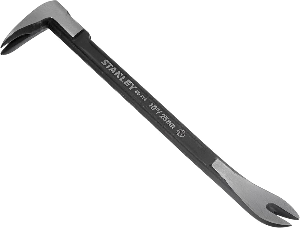 Stanley Claw Bar 10in Steel Demolition Hammer Pry Tool