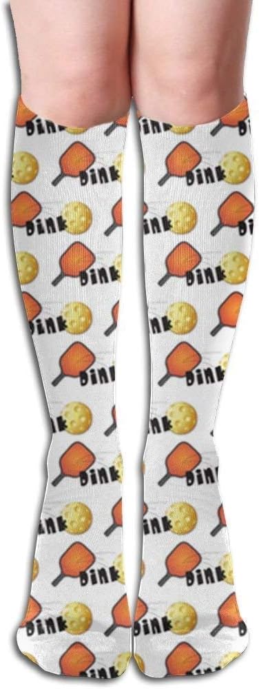 wonzhrui Pickleball Sport Soccer Compression Socks Colorful Moisture Management Athletic For Girls Knee Socks