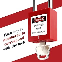 Anskyloe Lockout Tagout Locks-2 Red Safety Padlock