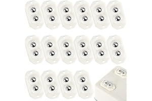 NOVWANG Mini Caster Wheels 16Pcs, Appliance Rollers Stainless Steel Double Bead Self Adhesive Caster Wheels Sturdy Sticky Swivel Pulleys Universal Wheels for Kitchen, Box, Small Appliance Slider
