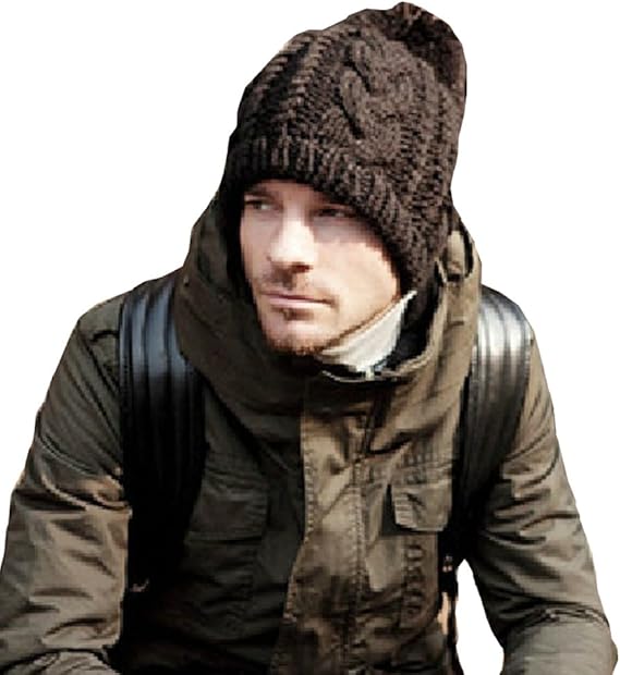 Amazon メンズ 帽子 ニット帽 手編み風 ボンボン付き ユニセックス カジュアル ベージュ 黒 茶色 コーヒー 帽子 通販