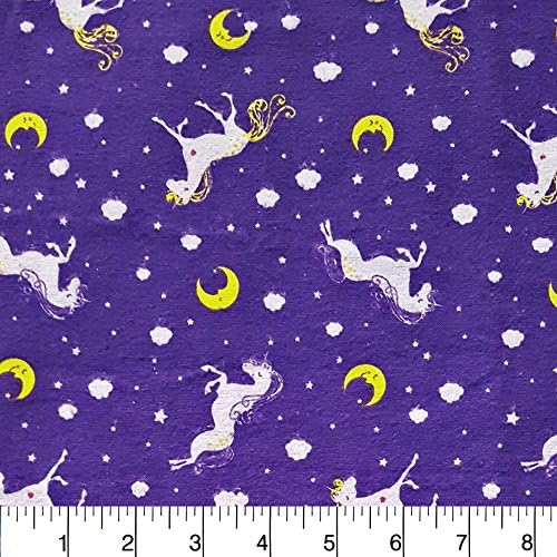 Flannel Unicorn Toss Fabric Sold by the Yard