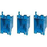 3pcs Single Gang Electrical Power Outlet Box, 4.2x2.2x2.6 Inch Plastic Switch Receptacle Junction Box for Residential Commerc