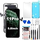 for iPhone 11 Pro Screen Replacement 5.8 inch, 3D Touch LCD Display Digitizer Assembly with Repair Tools - Model A2160, A2217, A2215