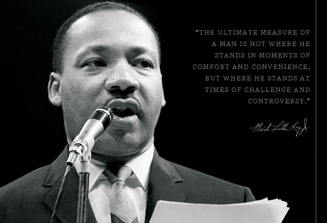 Martin Luther King Jr. MLK 13x19 Poster "The ultimate measure of a man" Quote