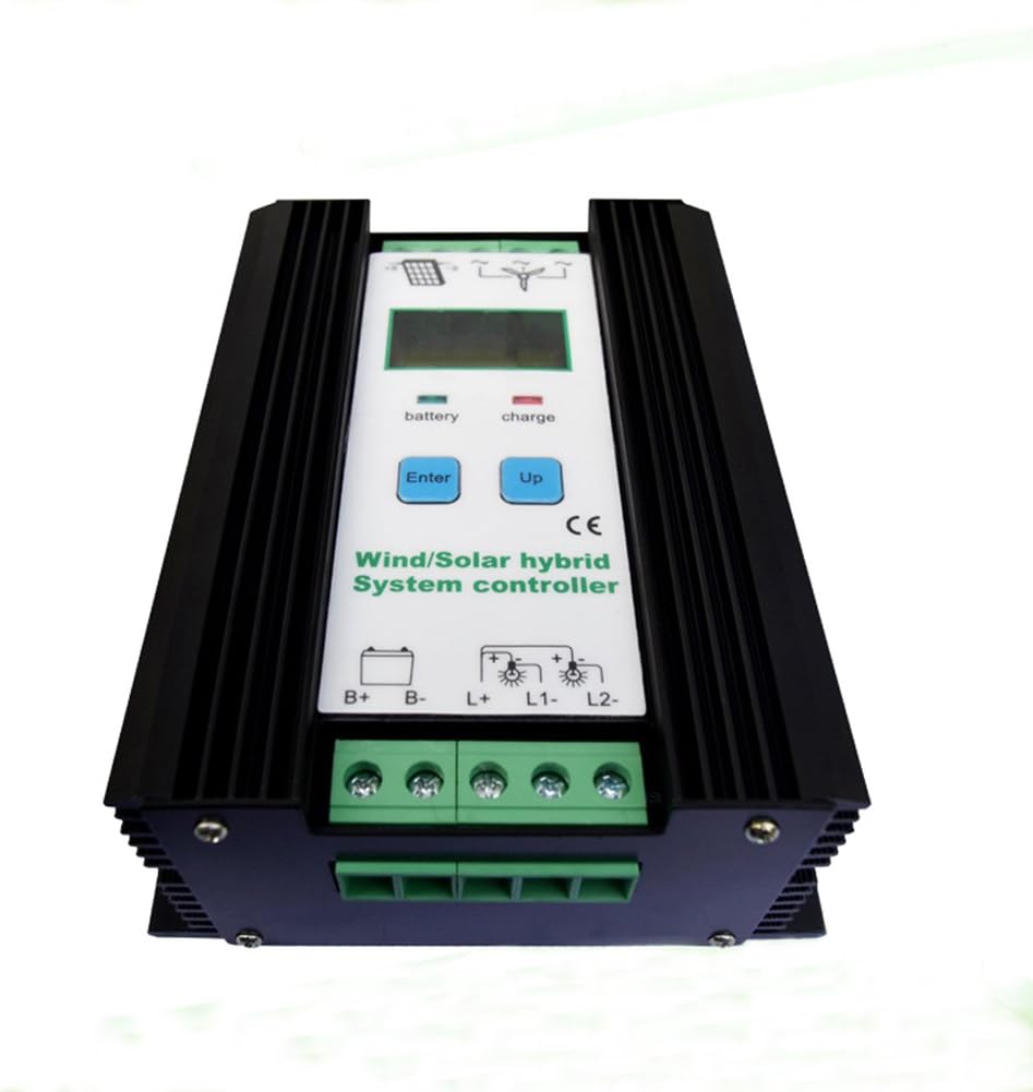 JNGE JNGE POWER 800W Wind Solar Hybrid Controller 30A 24V LCD Wind Turbine 500W and Solar Panel 300W Economic Solar Wind Hybrid Controller with with Over Current Protection