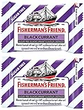 Fisherman's Friend Blackcurrant Flavour Lozenges Sugar Free Candy 25g. (Pack of 2)