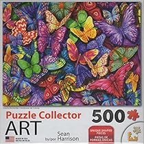 Colorful Butterflies 500 Piece Puzzle Artist Sean Harrison