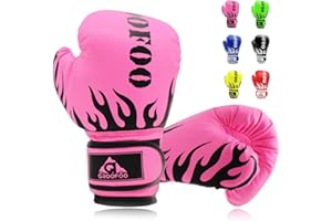 GROOFOO Kids Boxing Gloves 4oz 6oz 8oz Punching Gloves for Kids Youth Traning Gloves for Punching Bag Kickboxing Sparring Muay Thai MMA Fight Gloves