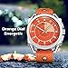 Women's Analog Wrist Watch, Aposon Stylish Dress Casual Quartz Watch Unique Lady Wristwatch with PU Leather Band Luminous Hands Water Resistant - Orange