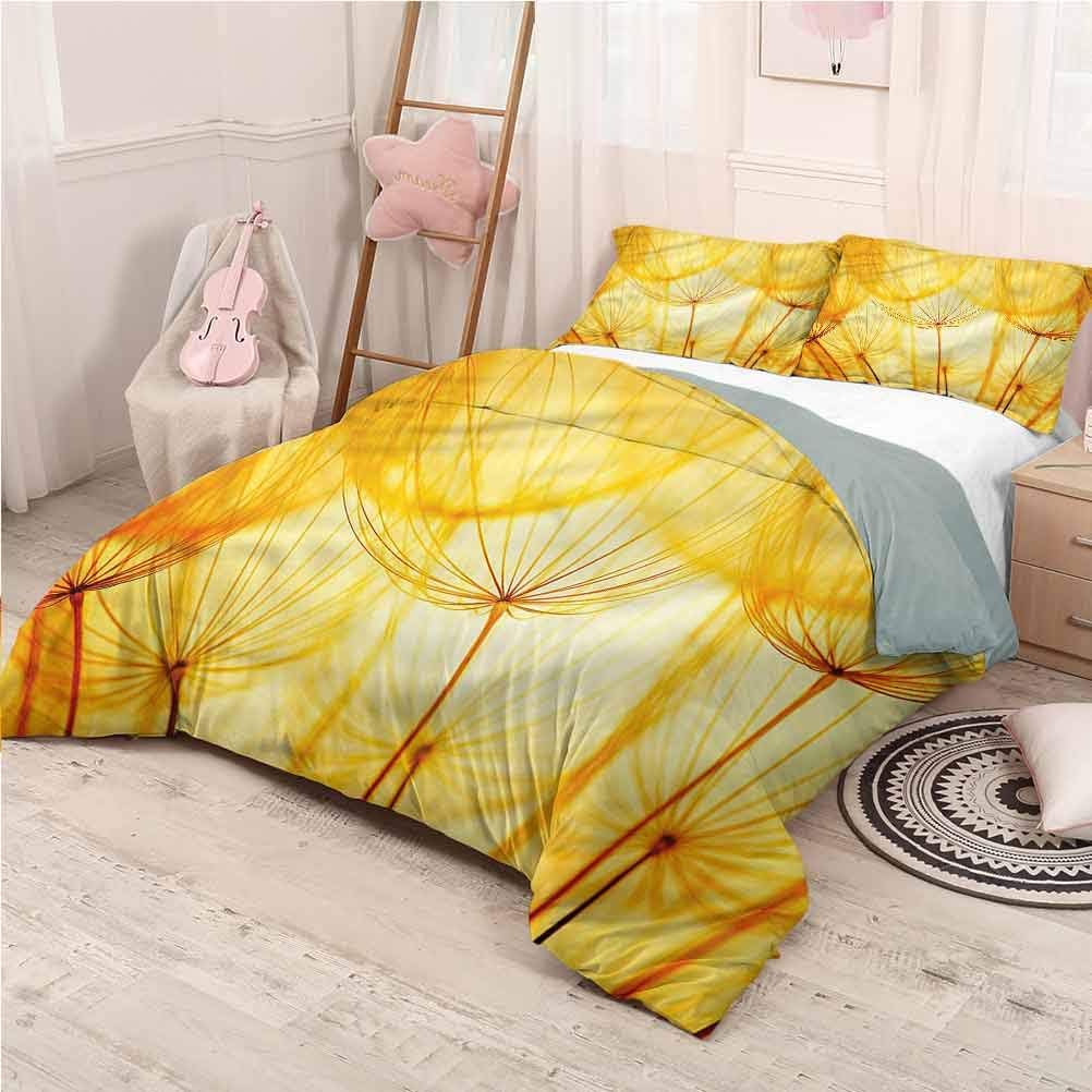 Yellow Bedding 3Piece Full Bed Sheets Set, Lightweight Microfiber