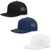 Qlauca Quick Dry Baseball Cap Flat Brim Snapback Hat Sun and Rain Protection Golf Hat for Men Women