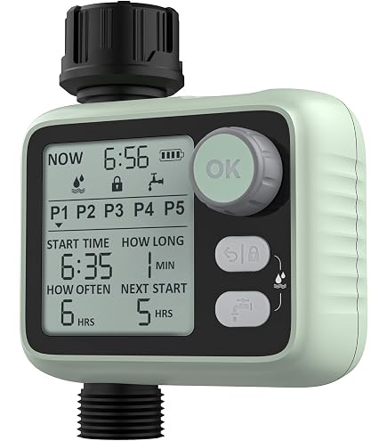 Minuteur D'arrosage Numérique Restmo Avec 3 Programmes - Étanche IP55, Retard Pluie, Pour Robinet Extérieur