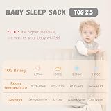 Yoofoss Baby Sleeping Bag 2.5 Tog 0-6 Months Organic Cotton Sleep Sack view 2