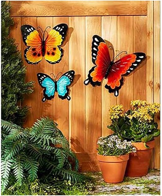 Amazon Com Wall Art Indoor Outdoor Metal Wall Decor Butterfly