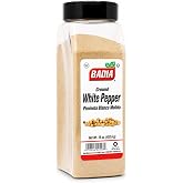 Badia Ground White Pepper, 16 oz &ndash; Smooth Fine Pepper Seasoning | Delicate white pepper that blends seamlessly into light-colored recipes, seafood, poultry, adding a balanced pepper flavor