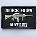 SpaceAuto 3D Embroidery Black Guns Matter Military Tactical Morale Hook & Loop Desert Badge Patch 3.15