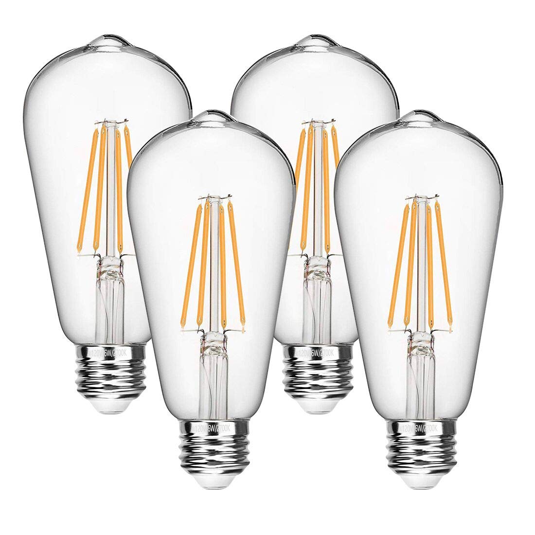 Vintage LED Edison Bulbs 60 Watt Equivalent 6W Dimmable LED Filament Light Bulb 756040225568 eBay Vintage LED Edison Bulbs 60 Watt Equivalent 6W Dimmable LED Filament Light Bulb 756040225568 eBay