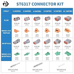 JRready 238PCS DT Connector Waterproofing Kit, 2-12