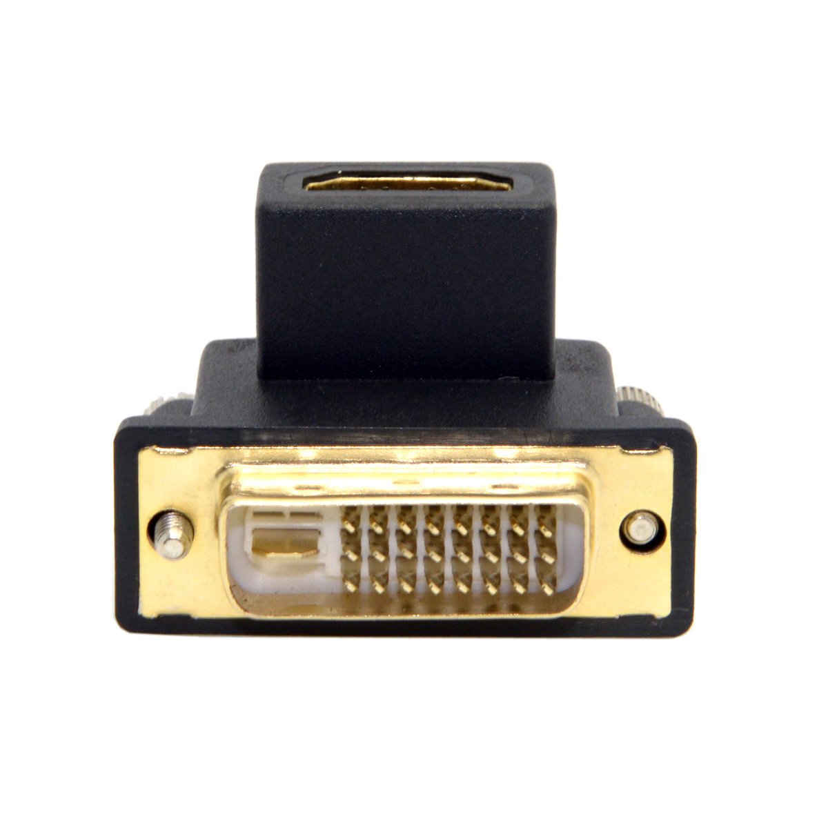 Xiwai 90 Degree Up Angled DVI Male to HDMI Female Adapter for Computer & HDTV & Graphics Card
