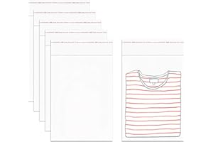 100 Count 10x13'' Self Adhesive Cello Bags Clear Cellophane Plastic Bags 2mil Resealable Plastic Poly Bags for Packaging Clot