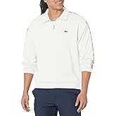 Lacoste mens Loose Fit Two Tone Logo Stripe Jogger Sweatshirt