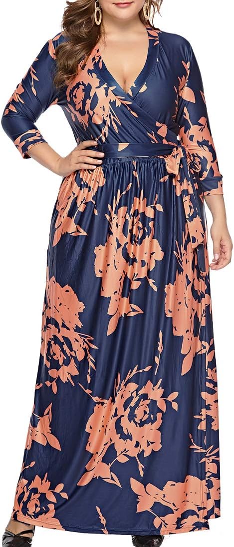 Womens Leopard Printed Wrap Dress Plus Size Short Sleeve Dresses