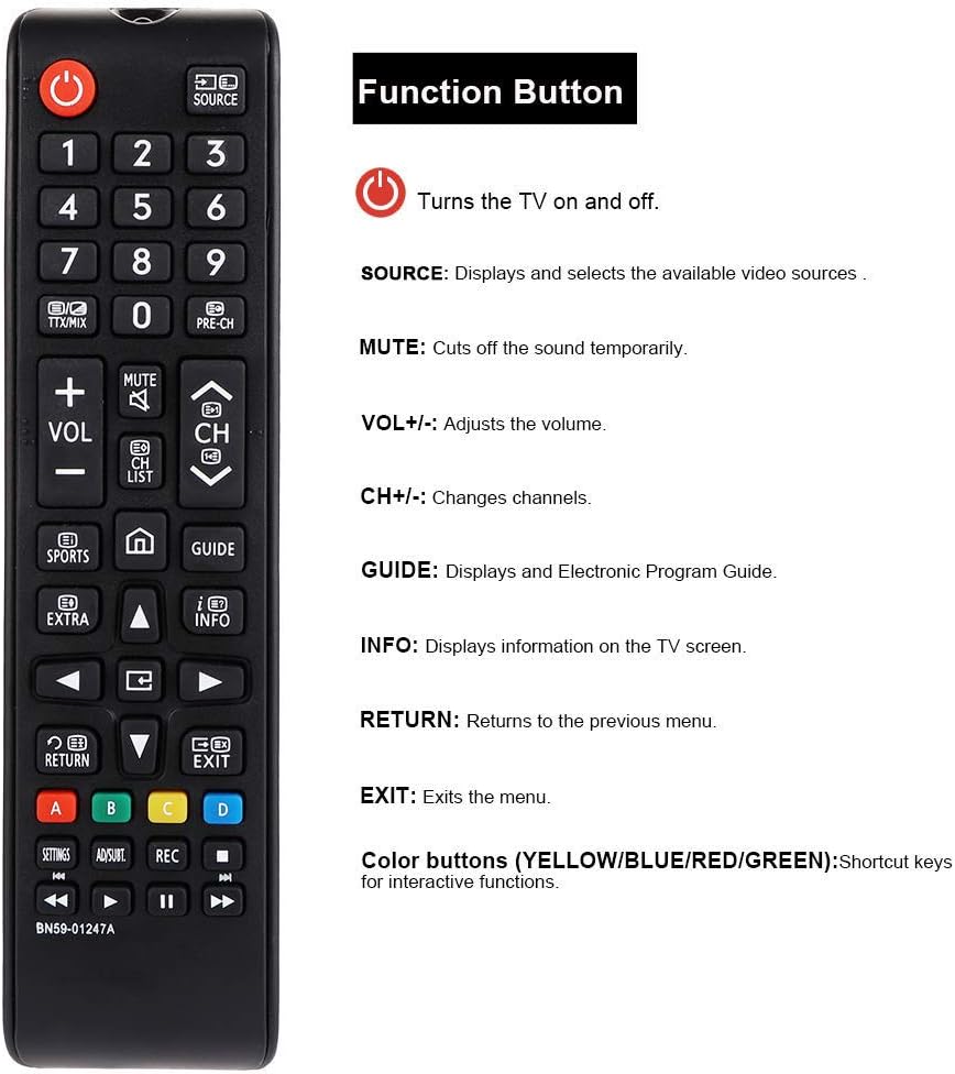 Bn59-01247a for samsung remote controls for smart tv Pre programming Universal for Samsung Smart TV Remote Controls - Image 3